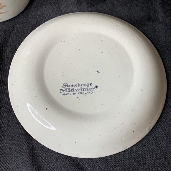 Set of 4 vintage Stonehenge MIDWINTER Wild oats stoneware cup & saucer - Picture 8 of 13
